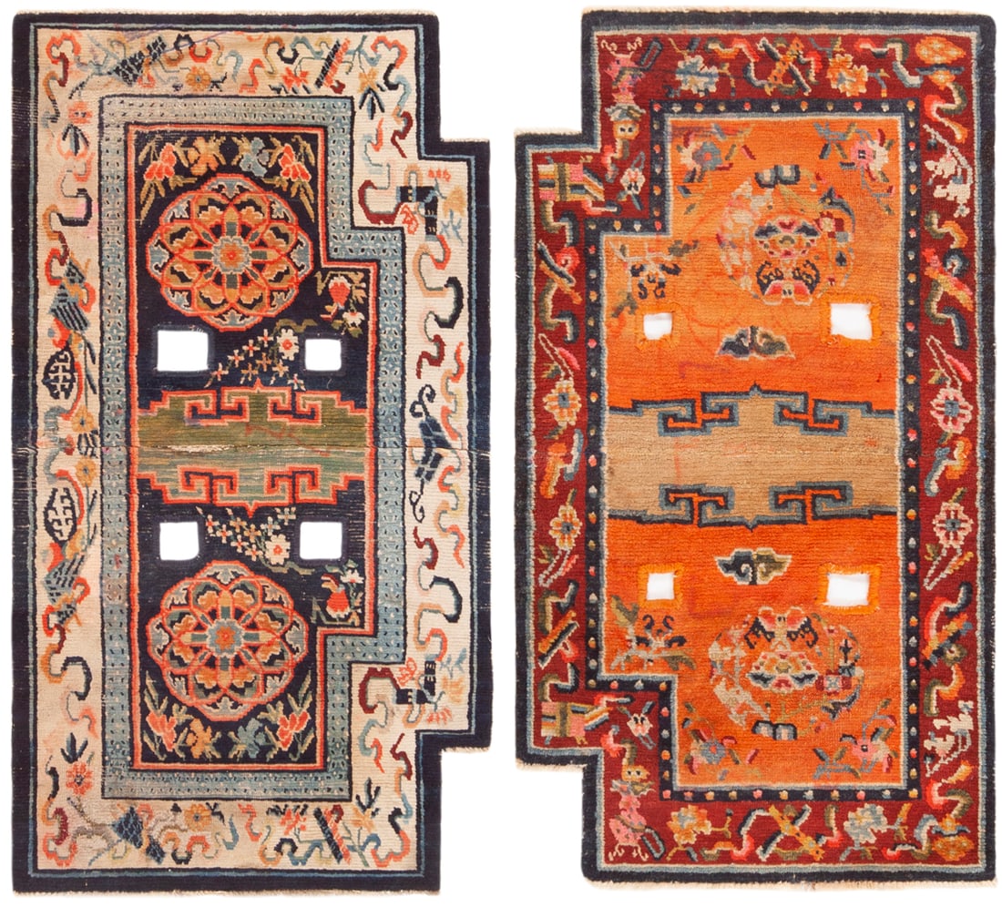 Pair Of Antique Tibetan Horse Covers 4 ft in x 2 ft in (1.21 m x 0.6 m): Property of a New York dealerCirca date: 1880's