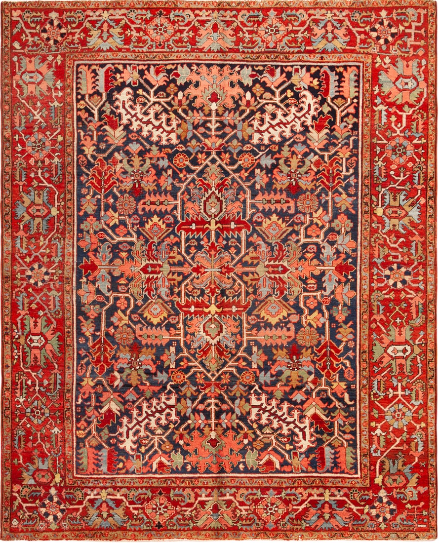 No Reserve - Antique Persian Heriz Rug 10 ft 9 in x 9 ft (3.27 m x 2.74 m) (1 of 8)