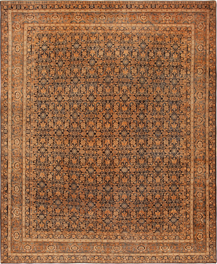 No Reserve - Antique Persian Tabriz Rug 12 ft 10 in x 10 ft 3 in (3.91 m x 3.12 m) (1 of 7)