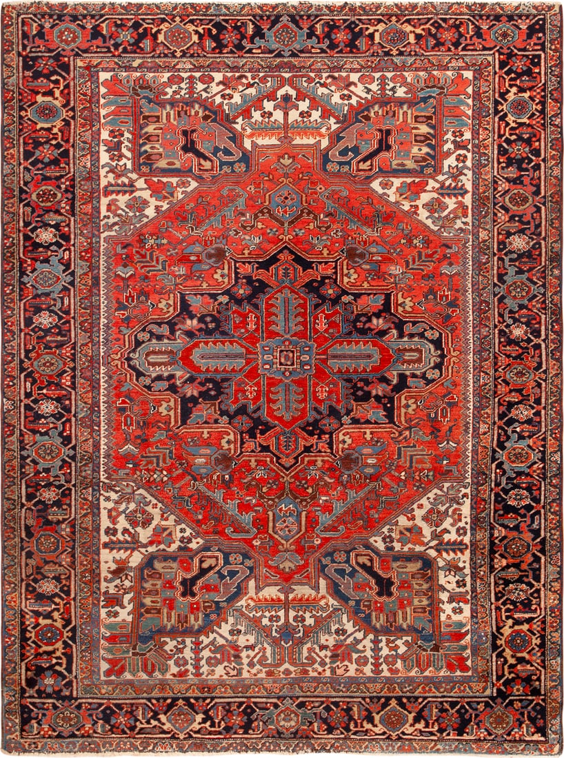 Antique Persian Heriz Rug 10 ft 4 in x 7 ft 7 in (3.14 m x 2.31 m) (1 of 12)