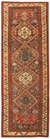No Reserve - Antique Caucasian Shirvan Runner Rug 9 ft 8 in x 3 ft 4 in (2.95 m x 1.02 m)