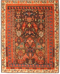 No Reserve - Tribal Antique 19th Century Caucasian Seychour Rug 4 ft 6 in x 3 ft 8 in (1.37 m x 1.12