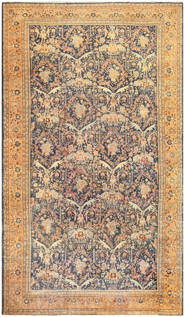 No Reserve - Oversized Antique Persian Mostofi Sultanabad Rug 23 ft x 13 ft 5 in (7.01 m x 4.09 m) (1 of 15)