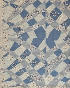 Silk And Wool Swedish Inspired Kilim Rug 10 ft 2 in x 8 ft 3 in (3.1 m x 2.51 m)