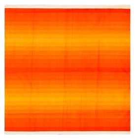 Mid-Century Verner Panton Textile 3 ft 10 in x 3 ft 10 in (1.16 m x 1.16 m)