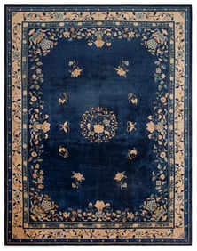 Antique Chinese Peking Rug 11 ft 8 in x 9 ft (3.55 m x 2.74 m)