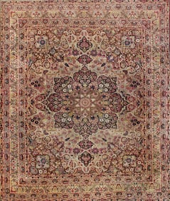 No Reserve - Fine Antique Persian Kerman Rug 10 ft 9 in x 9 ft (3.28 m x 2.74 m)