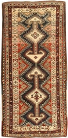 No Reserve - Tribal Antique Persian Kurdish Runner Rug 9 ft 3 in x 4 ft 4 in (2.82 m x 1.32 m)