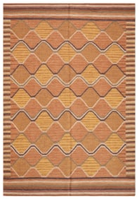 Mid-Century Modern Swedish Style Kilim 9 ft 4 in x 6 ft 5 in (2.84 m x 1.95 m)