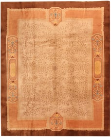 No Reserve - Antique Art Deco Chinese Rug 9 ft 6 in x 7 ft 9 in (2.9 m x 2.36 m)