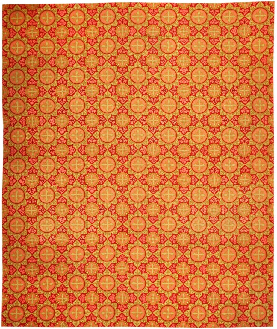 No Reserve - Large Size Antique English Needlepoint Rug 17 ft 5 in x 14 ft 6 in (5.31 m x 4.42 m) (1 of 8)