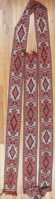No Reserve - Antique Tekkeh Turkaman Tent Band 43 ft x 1 ft 1 in (13.11 m x 0.33 m)