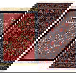 No Reserve - Set of 2 Antique Indian Rugs 3 ft 11 in x 2 ft 2 in (1.19 m x 0.66 m)+3 ft x 2 ft 1 in 