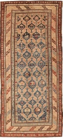 No Reserve - Antique Caucasian Karabagh Rug 9 ft 4 in x 4 ft 2 in (2.84 m x 1.27 m)