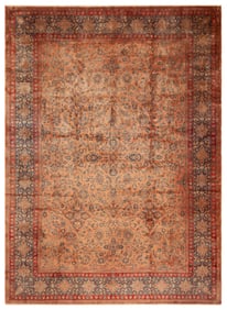 No Reserve - Fine Antique Persian Kashan Rug 13 ft 2 in x 9 ft 6 in (4.01 m x 2.9 m)