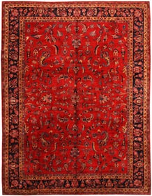 No Reserve - Antique Persian Mehajeran Rug 13 ft 8 in x 10 ft 6 in (4.16 m x 3.2 m)