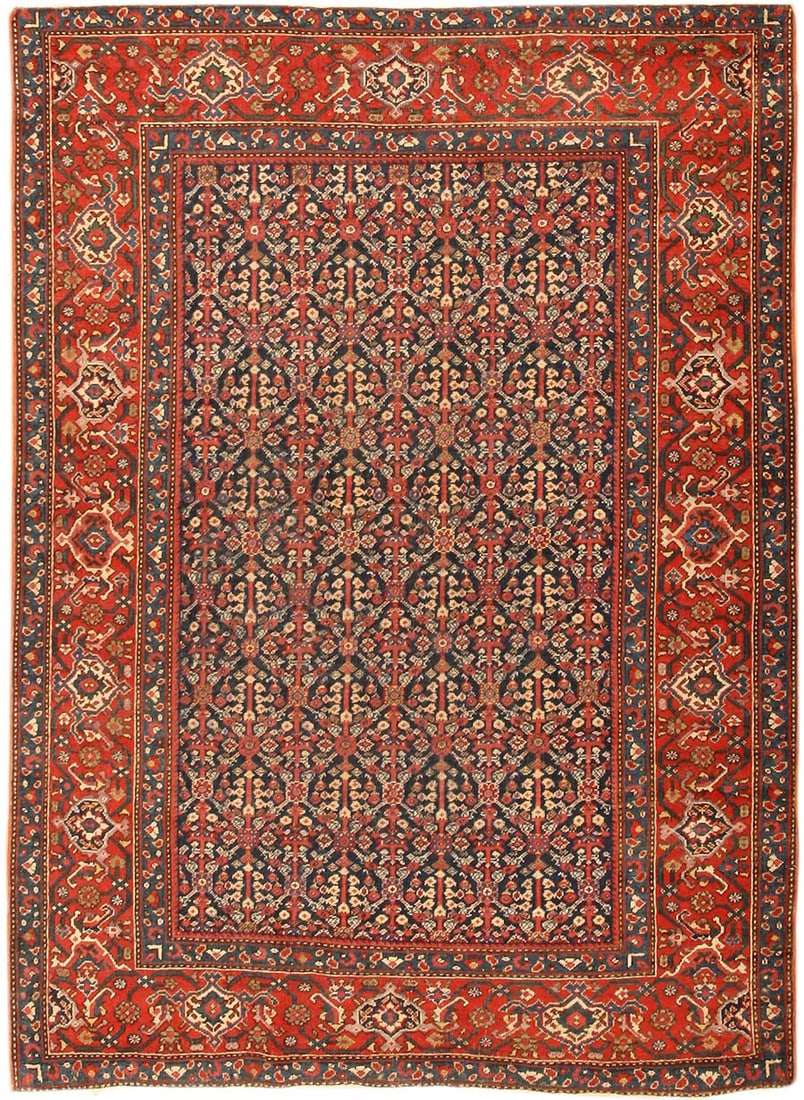 No Reserve - Antique Persian Farahan Rug 6 ft 4 in x 4 ft 7 in (1.93 m x 1.4 m) (1 of 8)
