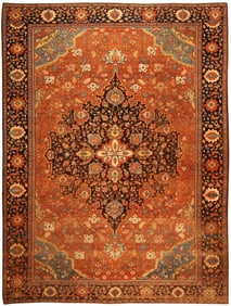 No Reserve - Fine Weave Antique Persian Sarouk Farahan Rug 14 ft 9 in x 10 ft 10 in (4.5 m x 3.3 m)