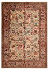 1920 Antique Persian Tabriz Large Rug 16 ft x 11 ft 1 in (4.87 m x 3.37 m)