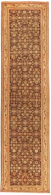 No Reserve - Antique Caucasian Karabagh Hallway Runner Rug 14 ft 5 in x 3 ft 8 in (4.39 m x 1.12 m)