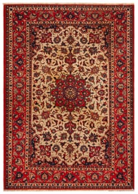 Vintage Persian Isfahan Rug 6 ft 11 in x 4 ft 10 in (2.1 m x 1.47 m)