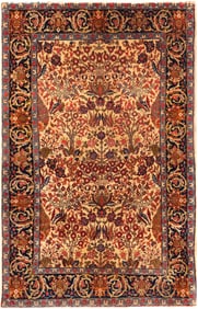 Small Antique Persian Tabriz Rug 4 ft 5 in x 2 ft 10 in (1.34 m x 0.86 m)