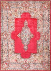 No Reserve - Antique Persian Kerman Rug 12 ft 2 in x 8 ft 10 in (3.71 m x 2.69 m)