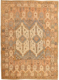 No Reserve - Tribal Antique Turkish Ghiordes Oushak Rug 10 ft 4 in x 7 ft 7 in (3.15 m x 2.31 m)