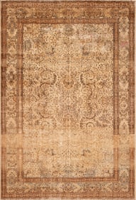 No Reserve - Decorative Antique Persian Lavar Kerman Rug 9 ft 8 in x 6 ft 8 in (2.95 m x 2.03 m)