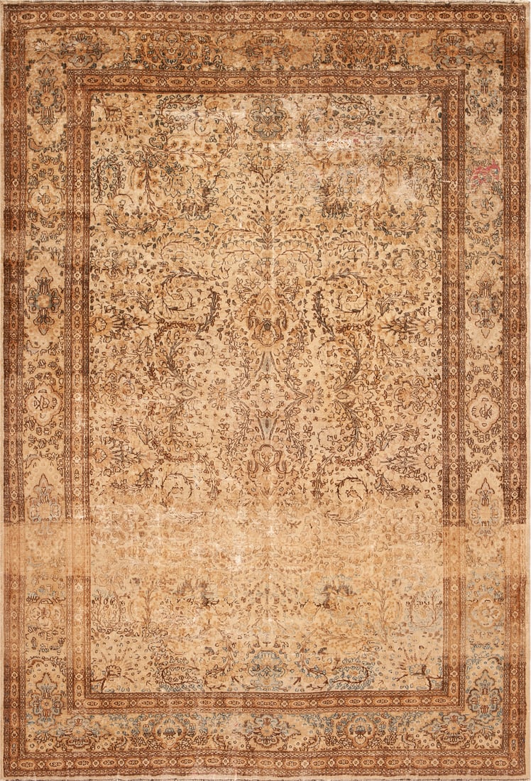 No Reserve - Decorative Antique Persian Lavar Kerman Rug 9 ft 8 in x 6 ft 8 in (2.95 m x 2.03 m) (1 of 10)