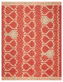 Mid-Century Modern Swedish Design Kilim 10 ft 3 in x 8 ft (3.12 m x 2.43 m)
