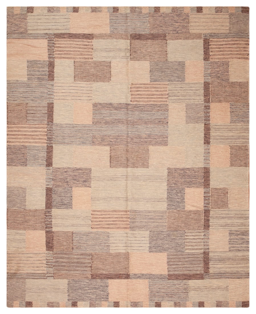 Mid-Century Modern Swedish Design Kilim 10 ft 3 in x 8 ft 3 in (3.12 m x 2.51 m): Mid-Century Modern Swedish Design Kilim