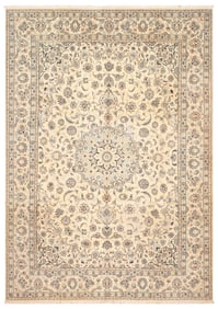 Vintage Persian Nain Rug With Silk & Wool 11 ft 2 in x 7 ft 11 in (3.4 m x 2.41 m)