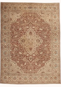 No Reserve - Antique Persian Tabriz Rug 14 ft x 10 ft 3 in (4.27 m x 3.12 m)