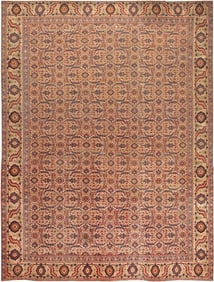 No Reserve - Antique Tabriz Persian Rug 14 ft 5 in x 10 ft 10 in (4.39 m x 3.3 m)