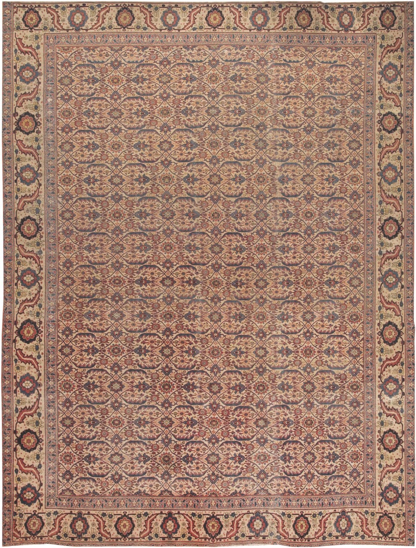 No Reserve - Antique Tabriz Persian Rug 14 ft 5 in x 10 ft 10 in (4.39 m x 3.3 m) (1 of 10)