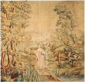 18th Century French Tapestry 8 ft x 7 ft 9 in (2.43 m x 2.36 m)
