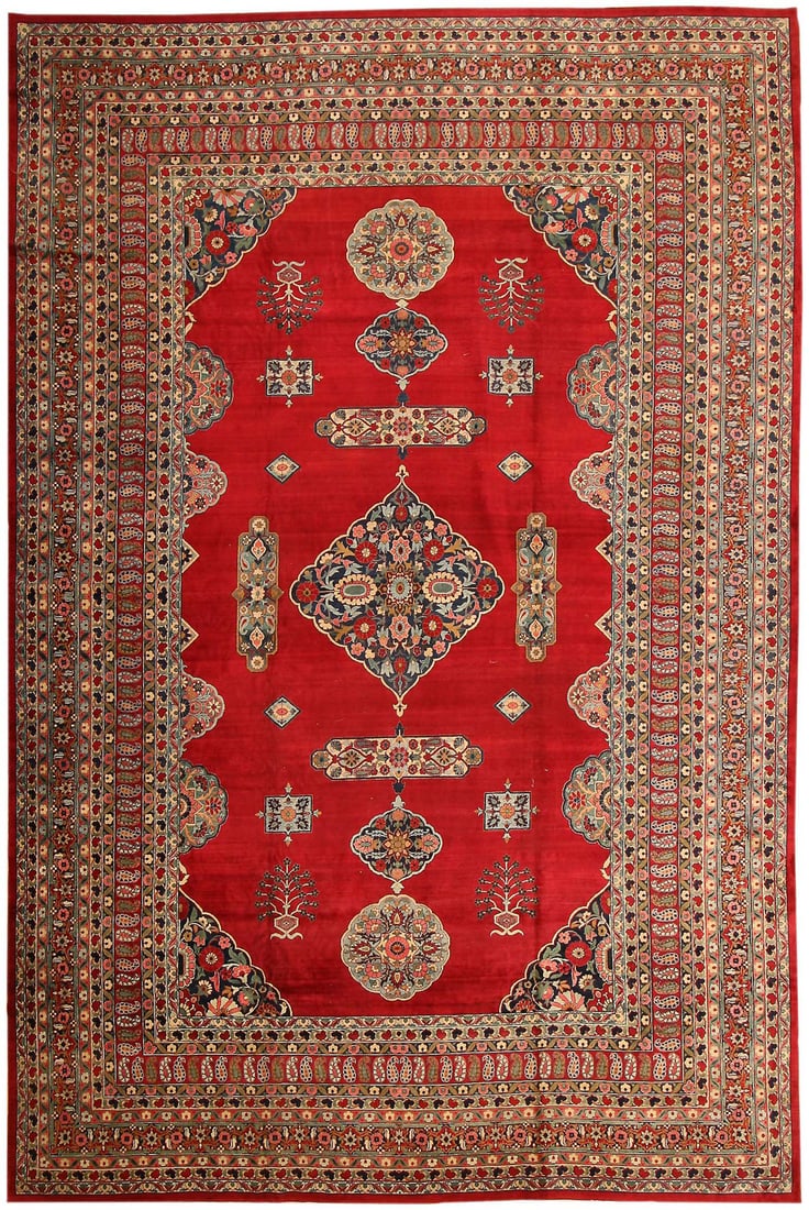 No Reserve - Large Antique Finely Woven Persian Lavar Kerman Rug 18 ft x 11 ft 9 in (5.49 m x 3.58 m (1 of 13)