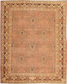 No Reserve - Antique Persian Kerman Rug 10 ft 6 in x 8 ft 6 in (3.2 m x 2.59 m)