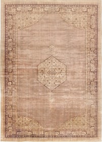 No Reserve - Antique Shabby Chic Indian Agra Rug 15 ft x 11 ft (4.57 m x 3.35 m)
