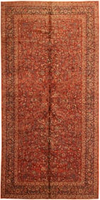 No Reserve - Large Fine Antique Persian Sarouk Rug 18 ft 2 in x 8 ft 10 in (5.54 m x 2.69 m)