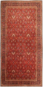 No Reserve - Oversized Antique Persian Kashan Rug 21 ft 4 in x 10 ft 6 in (6.5 m x 3.2 m)
