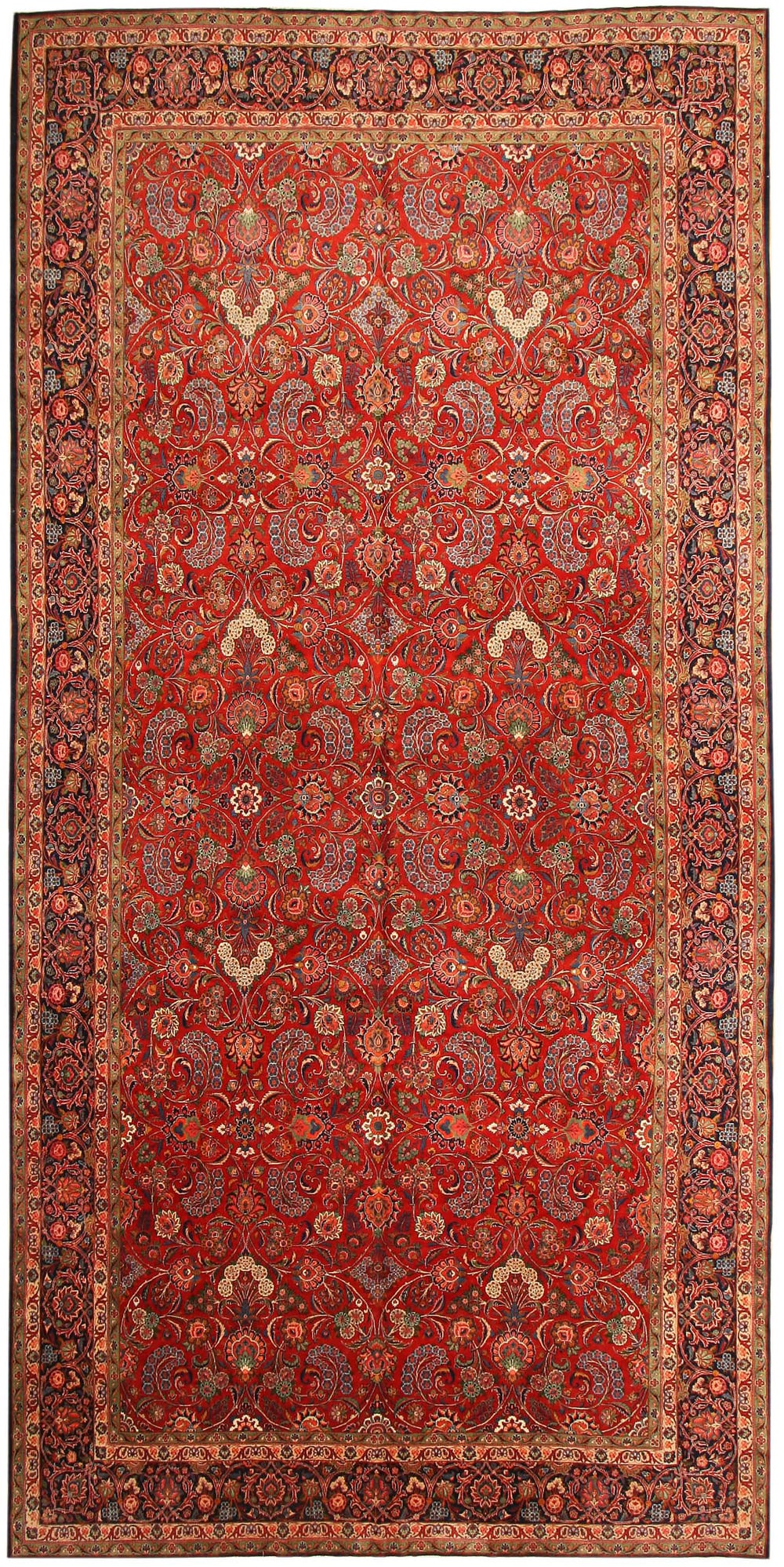 No Reserve - Oversized Antique Persian Kashan Rug 21 ft 4 in x 10 ft 6 in (6.5 m x 3.2 m) (1 of 10)