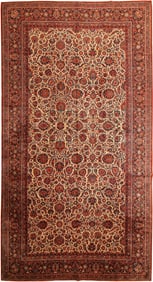 No Reserve - Antique Fine Persian Kashan Rug 16 ft 3 in x 8 ft 8 in (4.95 m x 2.64 m)