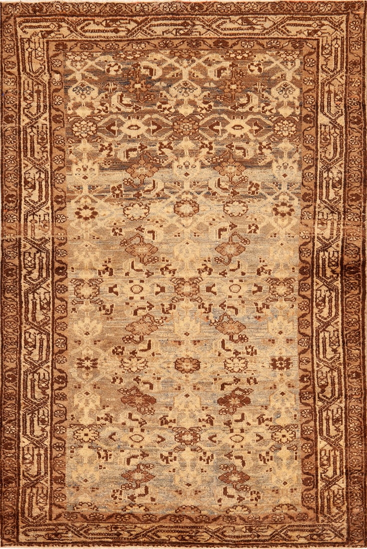 No Reserve - Antique Persian Herati Design Malayer Rug 6 ft 5 in x 4 ft 7 in (1.96 m x 1.4 m): Inventory of the late Albert Karmely Antique Persian Herati Design Malayer Rug