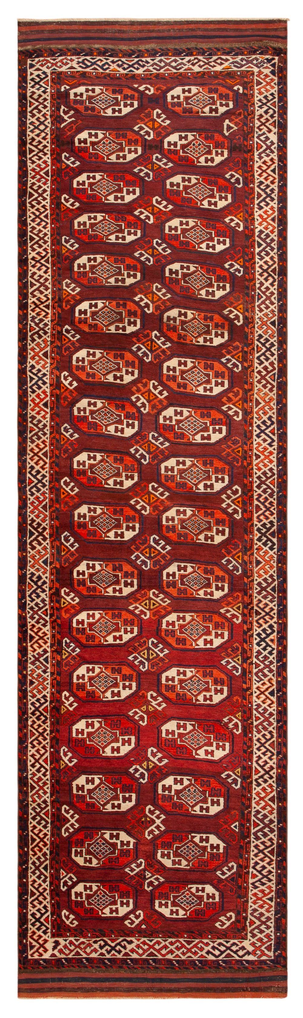 No Reserve - Antique Persian Turkeman Runner Rug 12 ft 3 in x 3 ft 4 in (3.73 m x 1.01 m) (1 of 11)