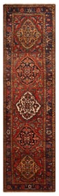 Antique Persian Heriz Runner Rug 11 ft x 3 ft (3.04 m x 0.91 m)