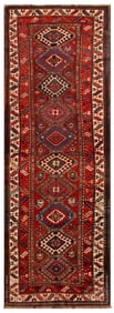 Vintage Caucasian Shirvan Runner Rug 10 ft x 3 ft (3.04 m x 0.91 m)