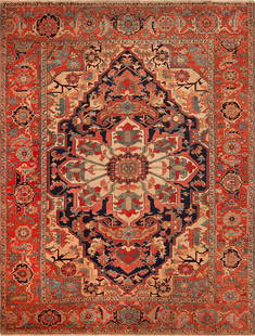 Antique Persian Serapi Rug 12 ft 2 in x 9 ft 7 in (3.7 m x 2.92 m): Property of New Jersey estate Antique Persian Serapi Rug Size: 12 ft 2 in x 9 ft 7 in (3.7 m x 2.92 m) Collection of Antique Rugs, Vintage Rugs & Modern Carpets.