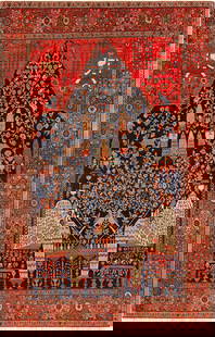No Reserve - Antique Persian Sarouk Farahan Rug 6 ft 5 in x 4 ft 2 in (1.95 m x 1.27 m): Property of NYC Collector Antique Persian Sarouk Farahan Rug Size: 6 ft 5 in x 4 ft 2 in (1.95 m x 1.27 m) Collection of Antique Rugs, Vintage Rugs & Modern Carpets.